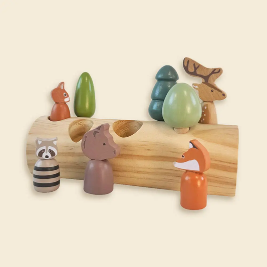 Forest Animals In A Log
