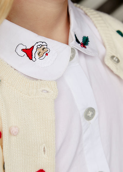 Pink Chicken-Girls Collar Shirt