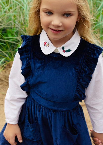 Pink Chicken-Girls Collar Shirt