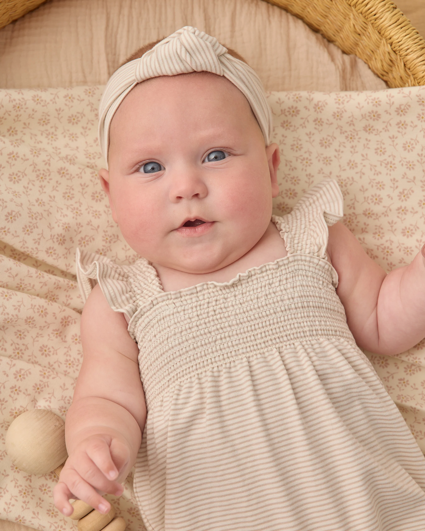 Smocked Ruffle Sleeve Romper