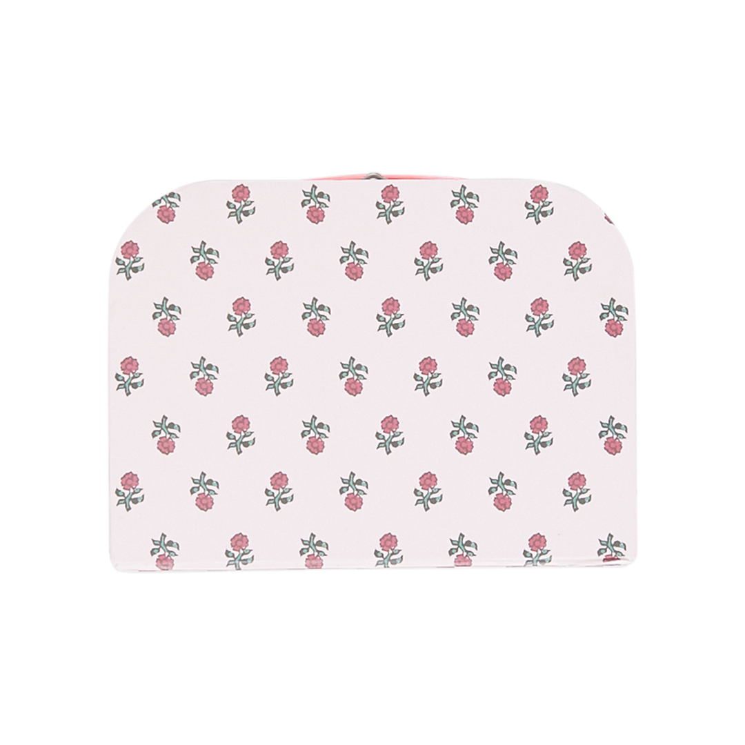 Pink Chicken-Nesting Box - Light Pink Tiny Flower Block Print