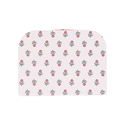 Pink Chicken-Nesting Box - Light Pink Tiny Flower Block Print