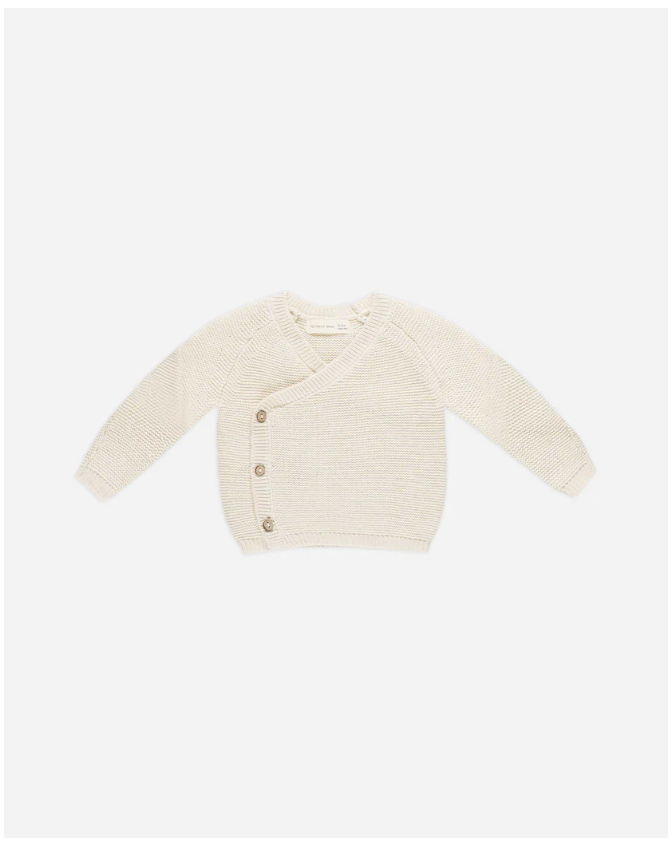 Quincy Mae-KNIT WRAP TOP || NATURAL