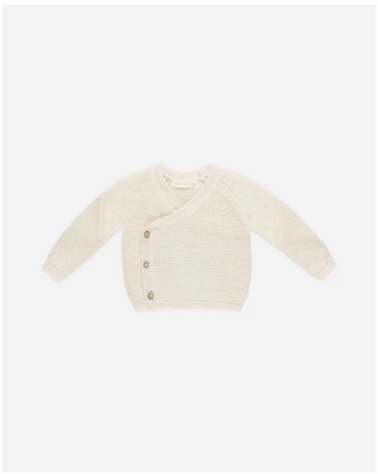 Quincy Mae-KNIT WRAP TOP || NATURAL