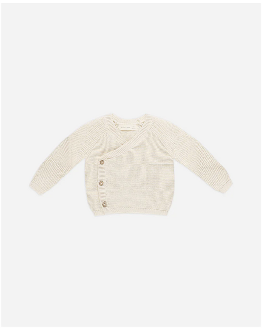 Quincy Mae-KNIT WRAP TOP || NATURAL