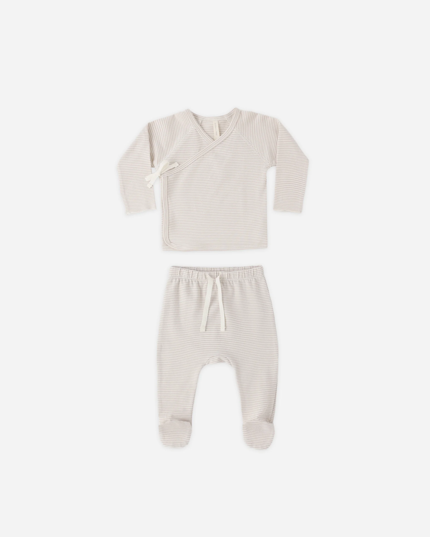 Wrap Top + Footed Pant Set