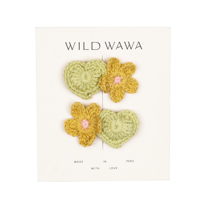 Wild Wawa- Crochet Clip Set