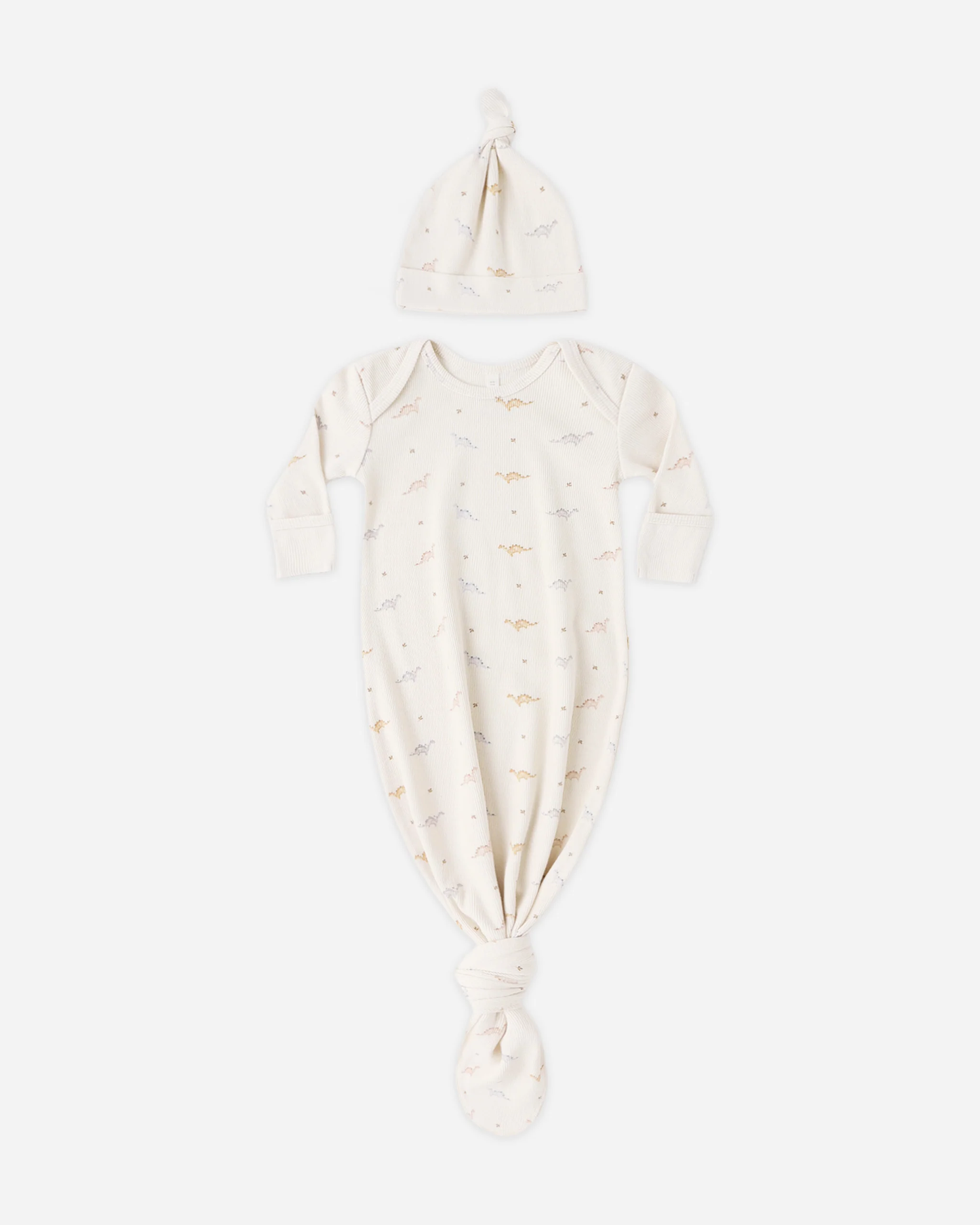 Knotted Baby Gown + Hat Set