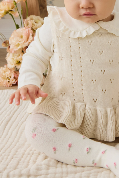 Sophia Tights 0-3M - Sophia Flower