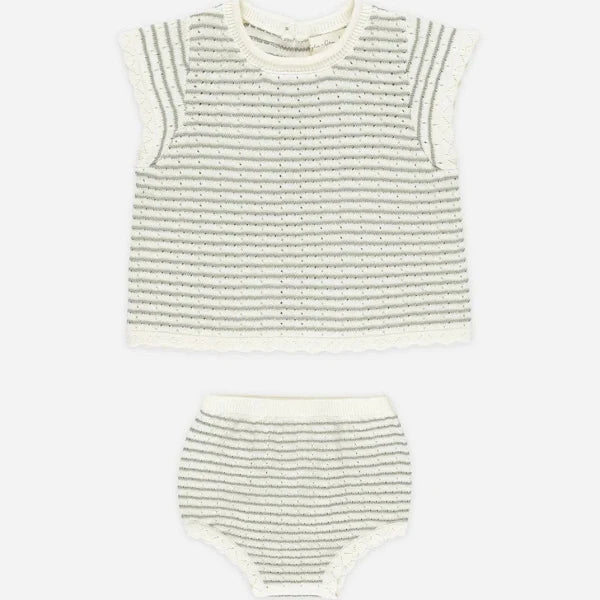 Rylee + Cru-Scallop Knit Baby Set