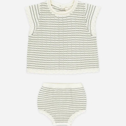 Rylee + Cru-Scallop Knit Baby Set
