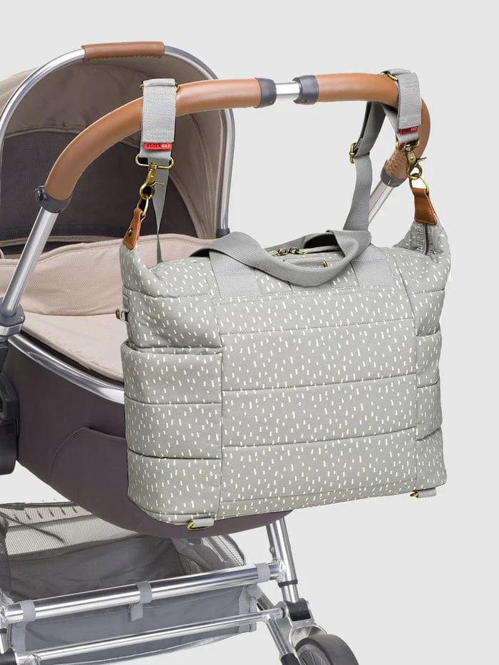 Storksac-Organic Tote Pale Grey Raindot