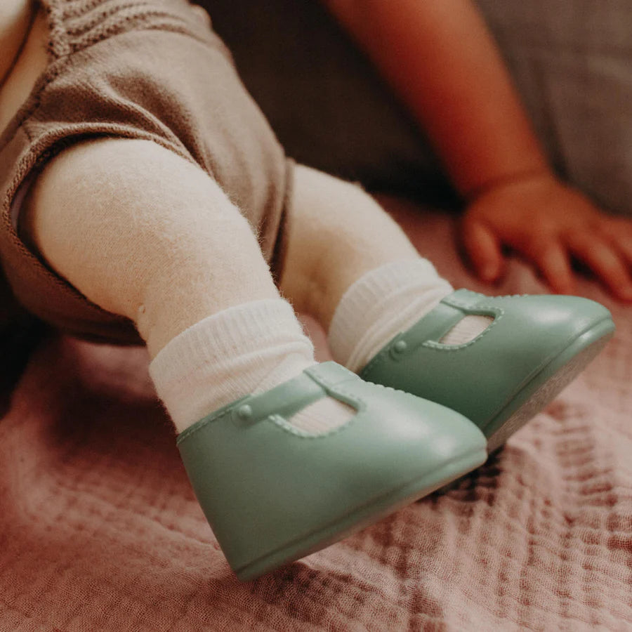 Dinkum Doll Shoes - Basil Green