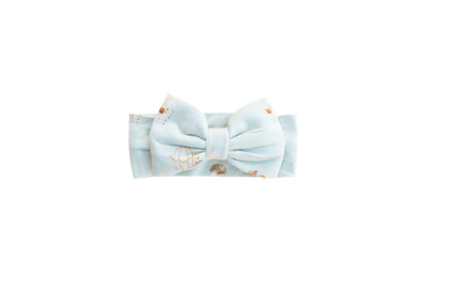 Baby Blues & Pink Bow Headband  NB-6M  - Lullaby