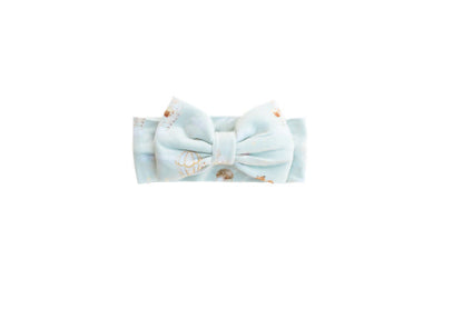 🎁 Baby Blues & Pink Bow Headband  NB-6M  - Lullaby (100% off)