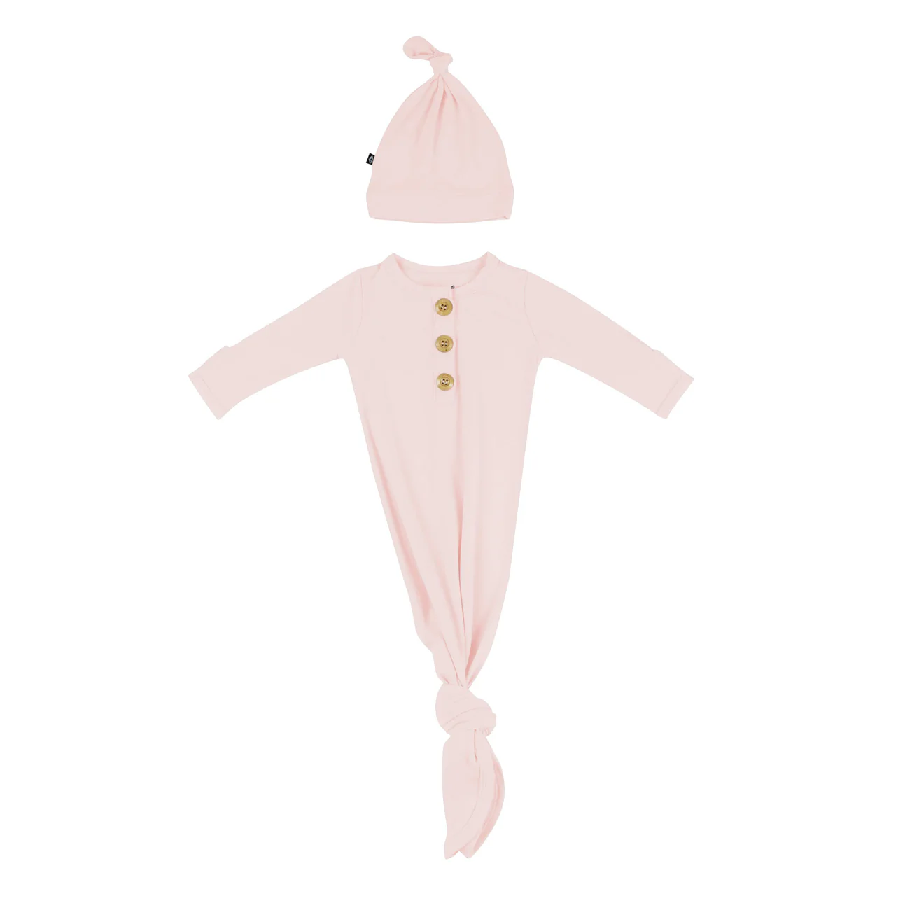 Kyte Baby - Ribbed Knotted Gown with Hat Set