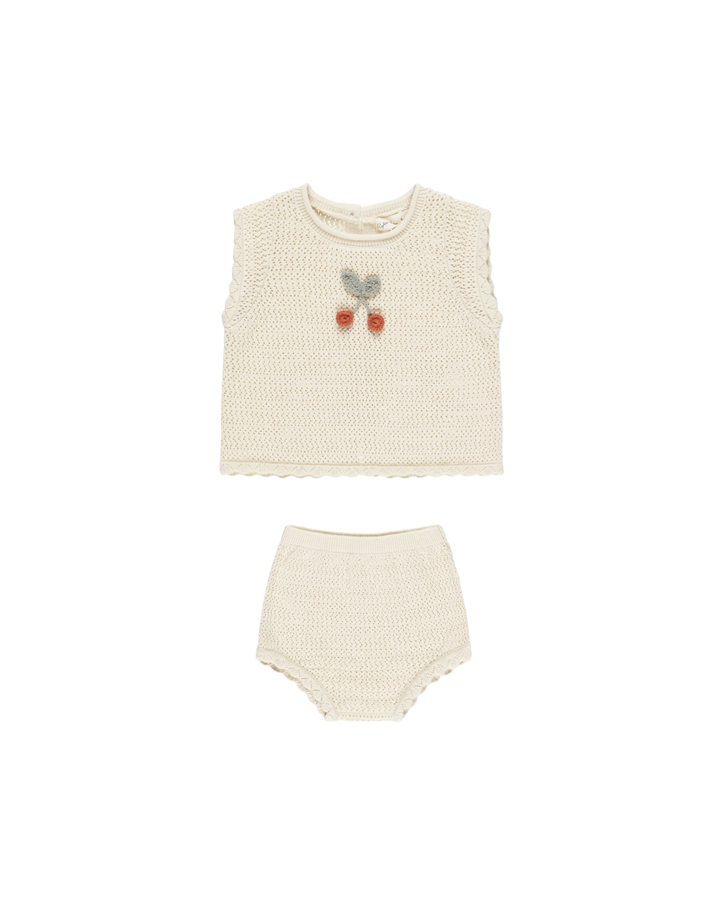 Rylee + Cru-Scallop Knit Baby Set