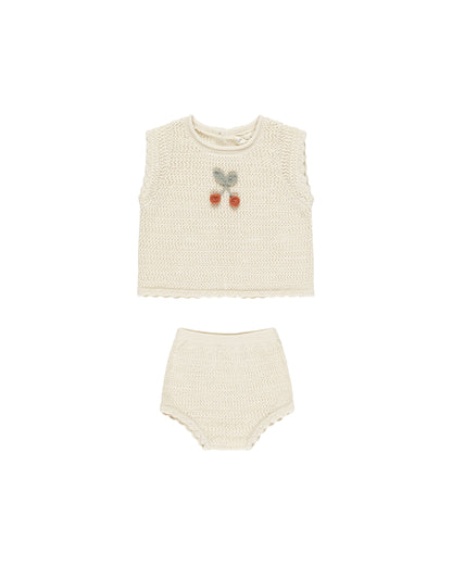 Rylee + Cru-Scallop Knit Baby Set