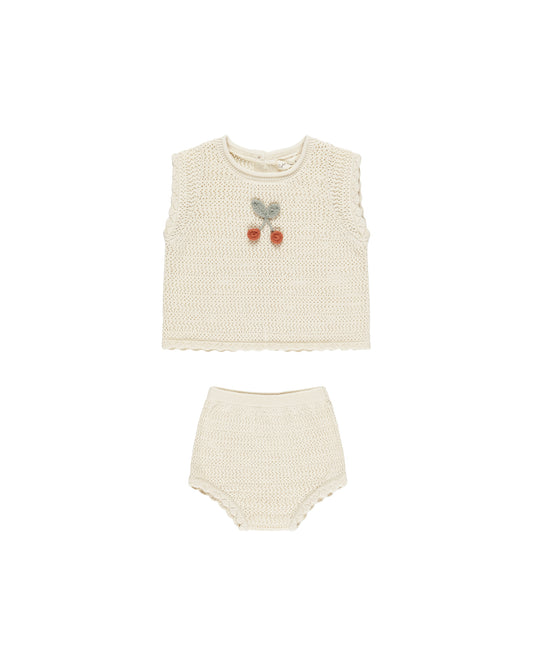 Rylee + Cru-Scallop Knit Baby Set