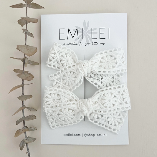 Emi Lei- Pigtail Bow Clip Set