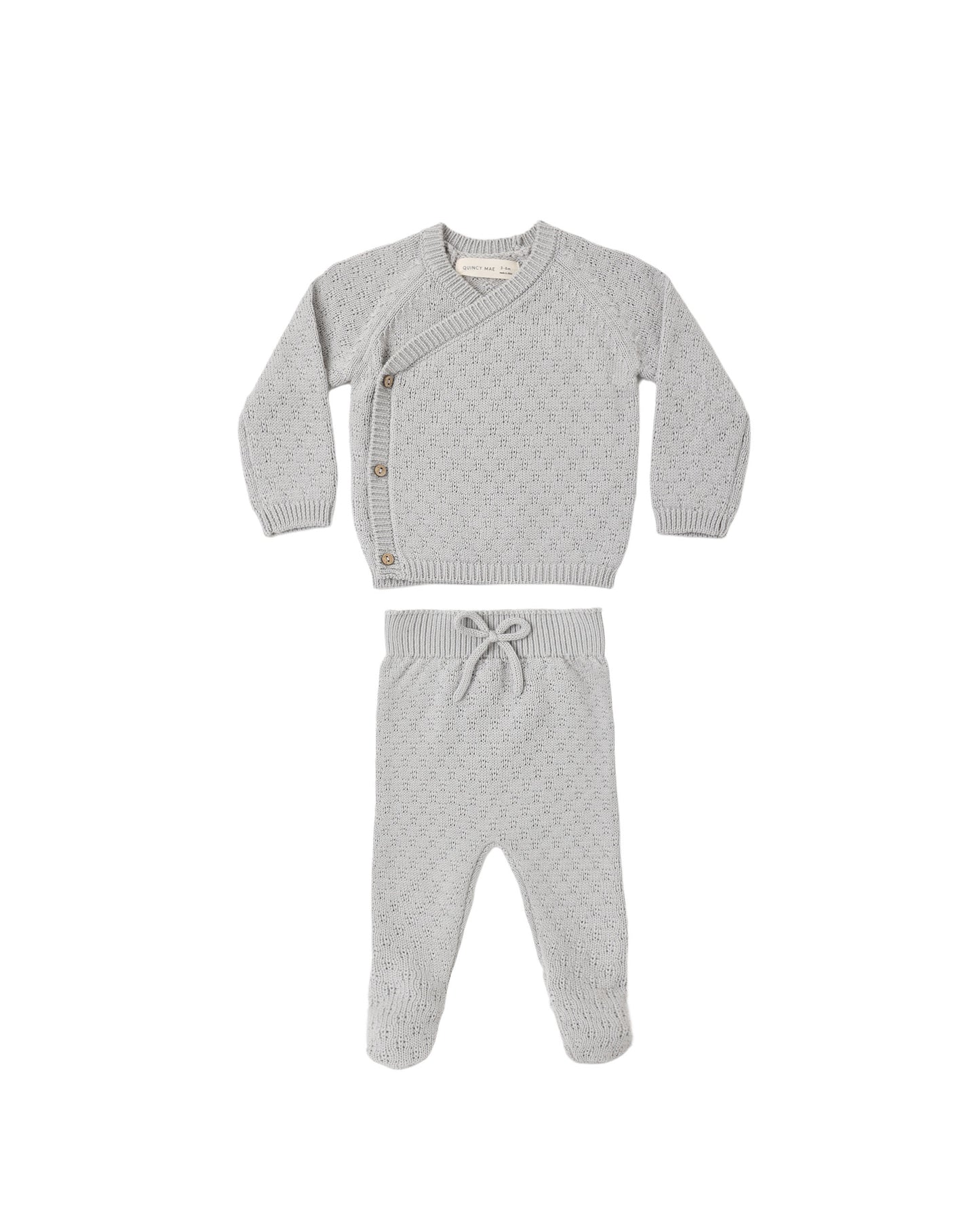 Knit Wrap Top + Pant Set