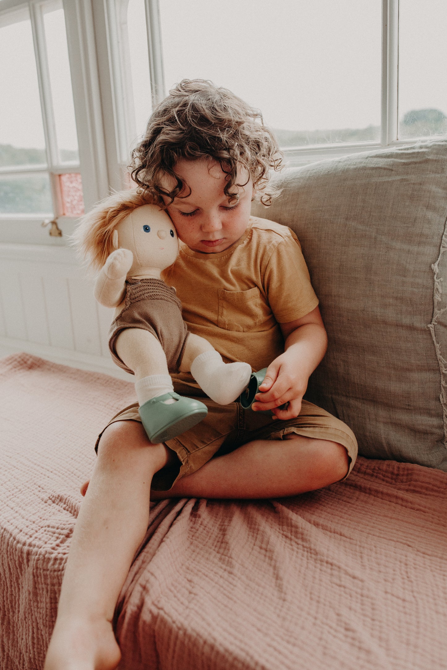 Dinkum Doll Shoes - Basil Green