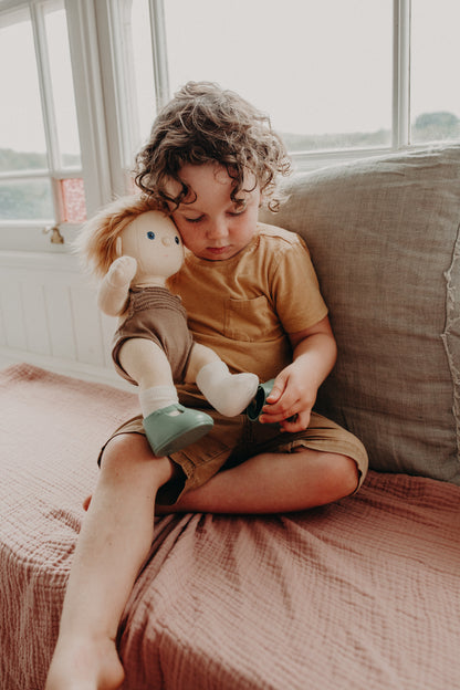 Dinkum Doll Shoes - Basil Green