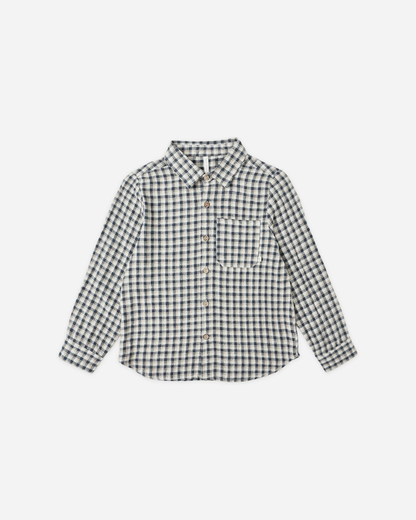 Rylee + Cru- Collared Long Sleeve Shirt