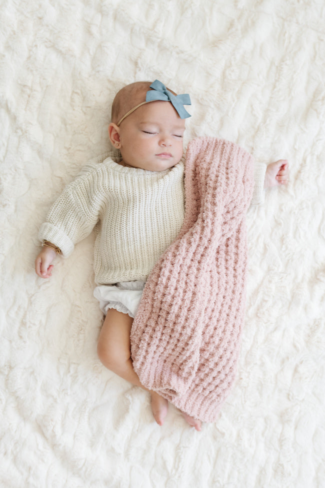 Saranoni-Waffle Knit Blanket Mini
