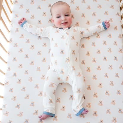 Kyte Baby-Zippered Romper Teddy Bear 6-12M
